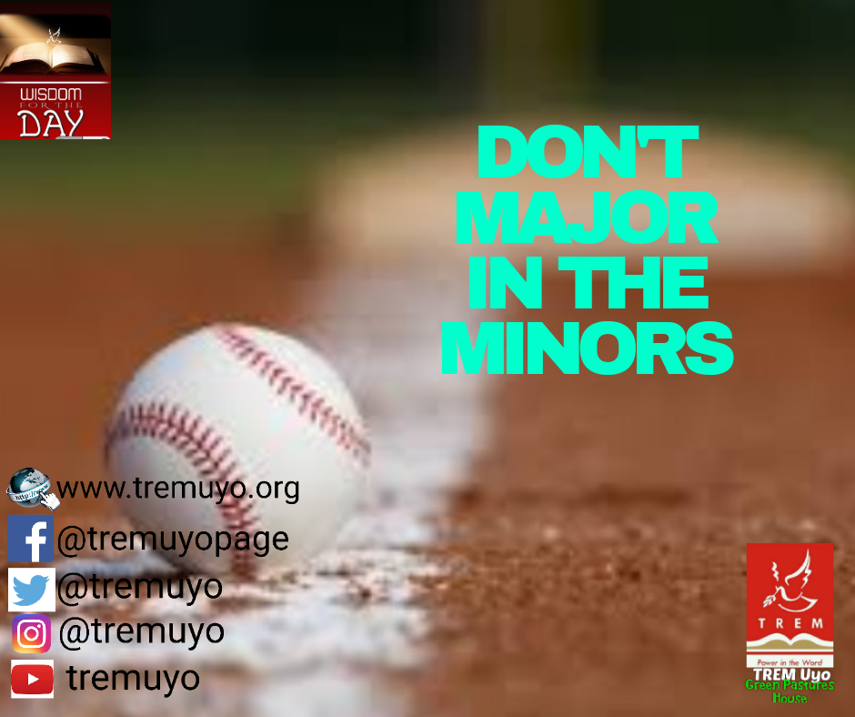 DON’T MAJOR IN THE MINORS